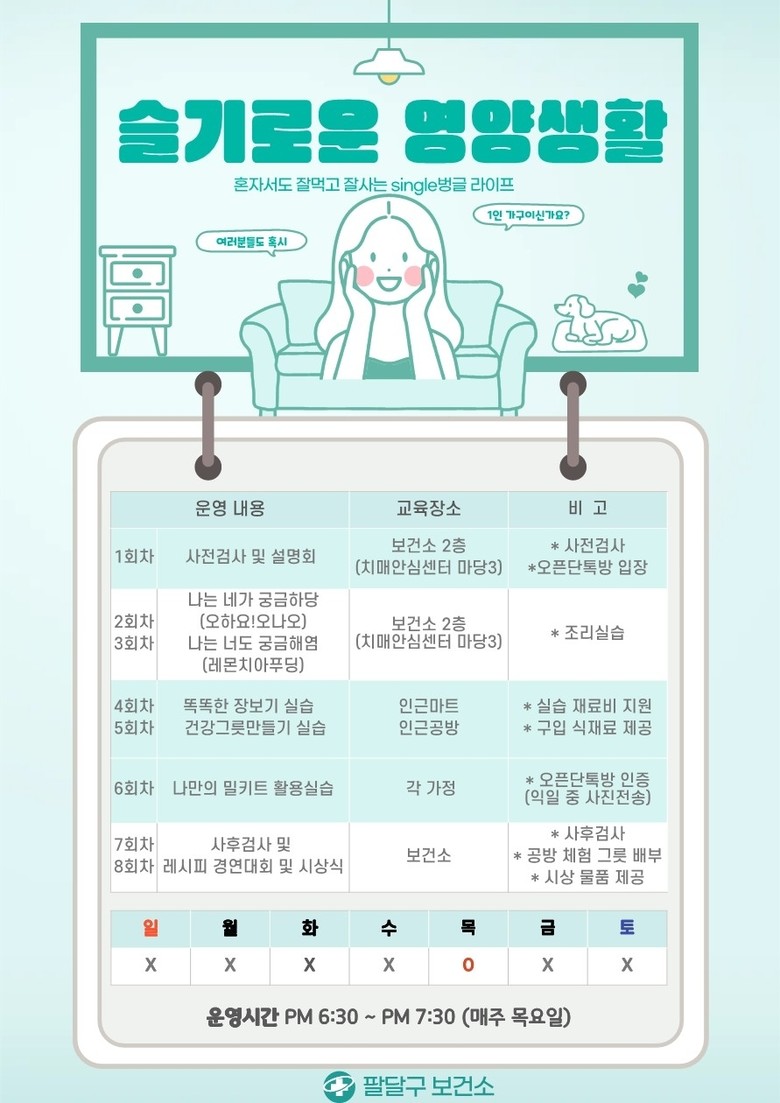 수원시 팔달구보건소, 1인가구 대상 ...